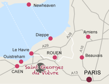 Carte de situation de Saint Georges du vièvre